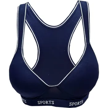 Podprsenka Numberoplus Dámské bavlněné sportovní podprsenka - CY Barva: Modrá, Velikost: 85C