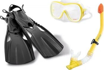 Potápěčská maska Intex Wave Rider Sports set 55658 černý/žlutý