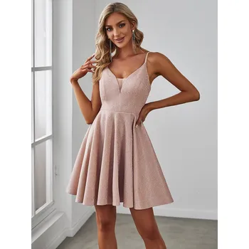 Dámské šaty Ever Pretty šaty do tanečních mini krémové 3124 Velikost: 4XL / 48 / 16 / 20