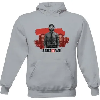 Pánská mikina Pánská mikina s kapucí s potiskem La Casa de Papel Profesor pánské