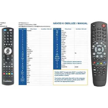 General T-MOBILE ALMA SAT-HD - náhradní dálkový ovladač