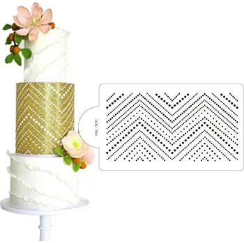 Stencil šablona na dort - Dot Line 40x21cm - Cakesicq