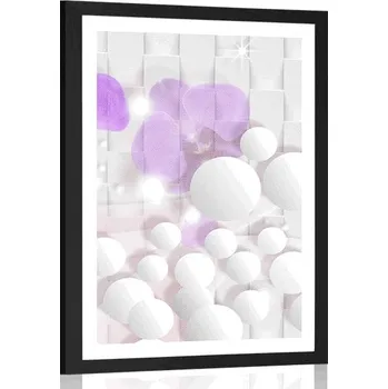 Plakát Dovido Plakát s paspartou orchidej na abstraktním pozadí