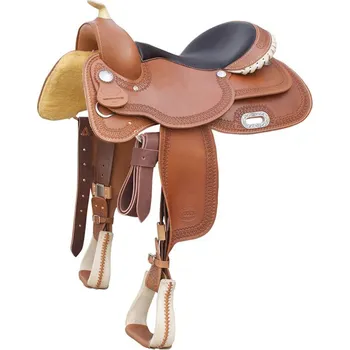 Jezdecké sedlo Pool´s Westernové sedlo POOLS REINER 2020 Flexible Barva: světle hnědá, Posedlí: 17, Komora: SQH