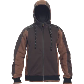 Pánská mikina ČERVA DAYBORO mikina s kapucí Barva: tmavě hnědá, Velikost: 2XL