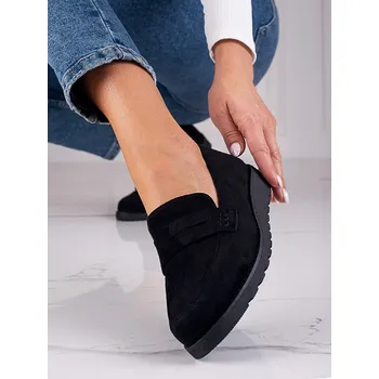 Dámské polobotky Krásné černé dámské polobotky bez podpatku 37