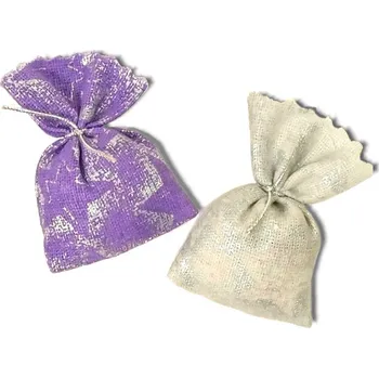 Vánoční dekorace Vánoční minipytlíček s kořením - 2ks mix stříbrný