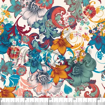 Zakázkový tisk, softshell, kočárkovina... Havajské květy Látky k tisku: Microfirba