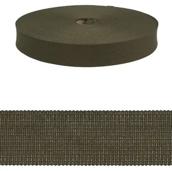 Lemovací proužek PES šíře 25 mm BAREVNÉ, barva Khaki (327)