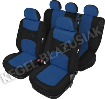 Potah sedadla Kegel Sport Line autopotahy velurové černé/modré
