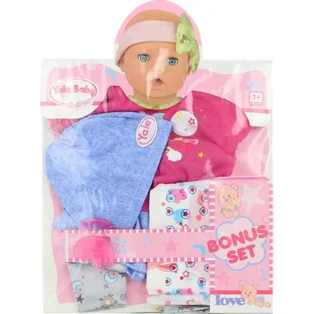 Oblečení pro panenku 45cm set s plínkami a dudlíkem