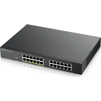 Switch Zyxel GS1900-24EP 24-port Gigabit Smart Managed PoE Switch, 24x gigabit RJ45 (z toho 12x PoE), PoE budget 130W
