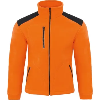 Zdravotnický oděv Medicínská fleecová mikina Oranžová s čiernymi vložkami (XXL)