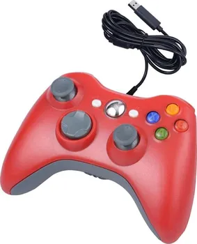 Gamepad APT Kabelový ovladač pro Xbox 360 červený (KX13C)