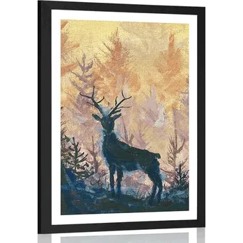 Plakát Dovido Plakát s paspartou umělecká lesní malba