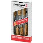 Format Sada šroubováků 6 ks, plochý a křížový, s dřevěnou rukojetí PZ Format