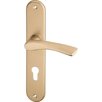 Dveřní kování AC-T SERVIS Dveřní klika PIA bronz - oválné štítové kování 90 mm Provedení štítu: PZ - fabkový klíč