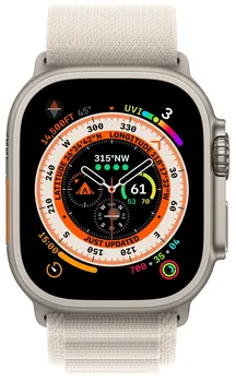hodinky apple watch ultra s hvězdně bílým řemínkem