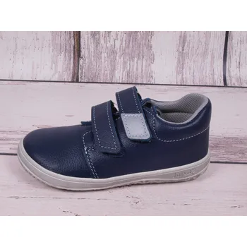 Chlapecké polobotky Barefoot bosé celoroční kožené boty obuv Jonap B1MV light tmavomodré velikost: 27