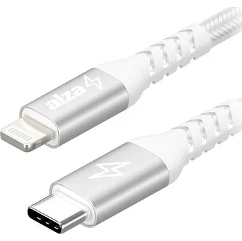 Datový kabel AlzaPower AluCore USB-C to Lightning MFi 1m stříbrný