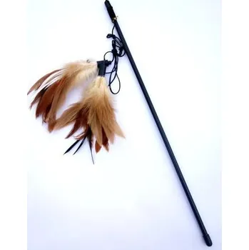 Hračka pro kočku Škádlítko přírodní s pírky