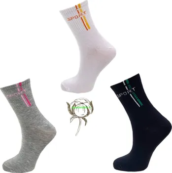 Dámské ponožky PeSaiL Dámské sportovní ponožky - Mix barev (Balení/3 páry) Barva: Mix barva, Velikost: 35-38