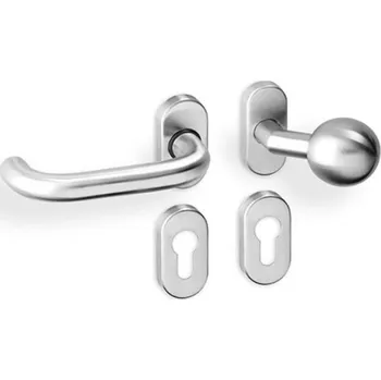 Dveřní kování AC-T SERVIS Dveřní klika UNA nerez - oválná rozeta Provedení kliky: Koule/klika - levá