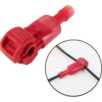 Procvakávací svorka s fastonem červená pro kabel 0.5-1mm