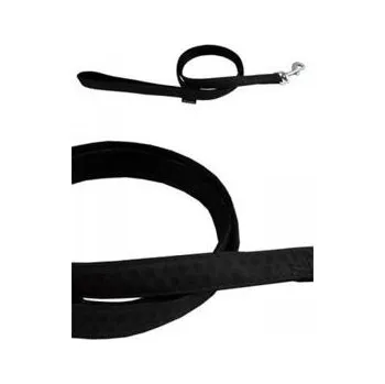 Vodítko pro psa Papillon malé vodítko 1,2 m kožené - černé