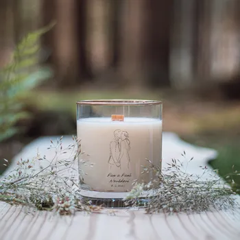 Svíčka Svíčka se jmény a datumy svatby PAN A PANÍ Barva: Šedá