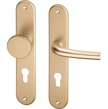 Dveřní kování AC-T SERVIS Dveřní klika ANNA bronz - oválné štítové kování 72 mm Provedení štítu: Koule/klika - pravá