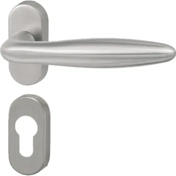 Dveřní kování HOLAR Dveřní klika Palermo rozetová oválná nerez Provedení kliky: vč. rozety PZ - fabkový klíč