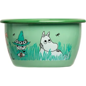 Talíř Smaltovaná miska Moomin Boys Muminek 0,3l, zelená Muurla