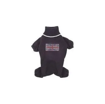 Obleček pro psa Puppy Angel psí svetr Union Jack Turtleneck - tm.modrý varianta L