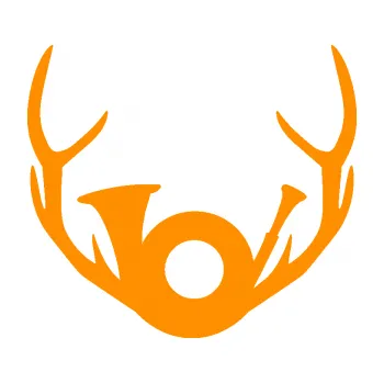 Samolepící dekorace SAMOLEPKA Myslivost 001 levá parohy a lesní roh (06 - oranžová) NA AUTO, NÁLEPKA, FÓLIE, POLEP, TUNING, VLASTNÍ TEXT, TISK, AUTOSAMOLEPKY.cz, POLEPY, OBRÁZEK, LOGO, SAMOLEPKY