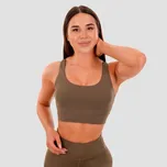 GymBeam Sportovní podprsenka Cut Out olive - olivová - S