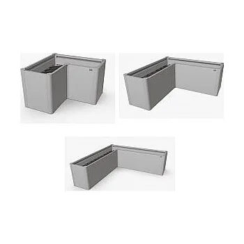 Truhlík Biohort Truhlík Belvedere MIDI L 61 cm (stříbrná metalíza) 102 x 102 cm (7 krabic)