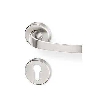 Dveřní kování AC-T SERVIS Dveřní klika BETA matný nikl - kulatá rozeta Provedení kliky: vč. rozety PZ - fabkový klíč, Mechanizmus rozety: Plastová konstrukce