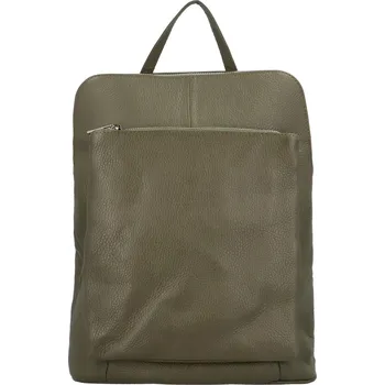 Městský batoh Dámský kožený batůžek kabelka khaki - ItalY Houtel Khaki