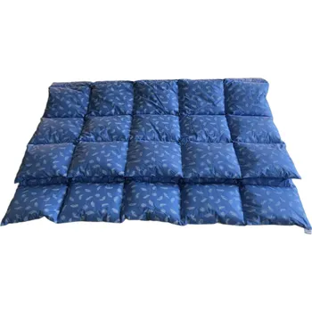 přikrývka Lina Péřová přikrývka 140x200 cm modrá s bílými peříčky Obsah prachového peří: 10% prachového peří, zbytek obsahuje kvalitní husí drané peří