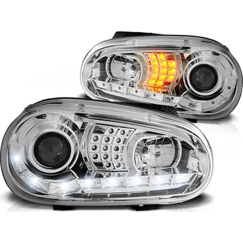 Přední světlomet Tuning Tec Přední světla VW GOLF 4 09.97-09.03 DAYLIGHT CHROMOVÉ LED BLINKR