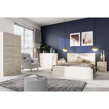 Ložnicová sestava Ložnice INDIANAPOLIS kraft bílý, Sestava B