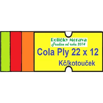 Speciální papír Cenová etiketa Cola Ply 22x12 signální cena za: 1 ks kotouček