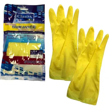 Čisticí rukavice Clanax Standard latex žluté L