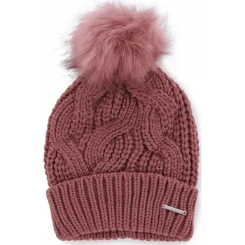 Čepice STARORŮŽOVÝ PLETENÝ KULICH Rino Pelle