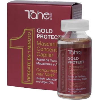 Vlasová regenerace TAHE Keratin Gold Protect Zlatá koncentrovaná maska 20 ml