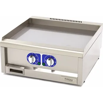 Kuchyňský gril Maxima Komerční hladký rošt - elektrický - dvojitá jednotka - hloubka 60 cm