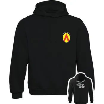 Pánská mikina Mikina s kapucí 25. protiletadlový raketový pluk - BACKSIDE - černá