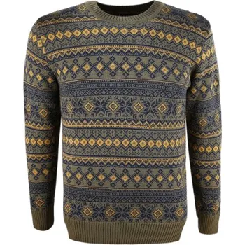 Pánský svetr KAMA 4057 merino svetr, zelená Velikost: XXL