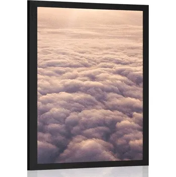 Plakát Dovido Plakát s paspartou západ slunce z okna letadla